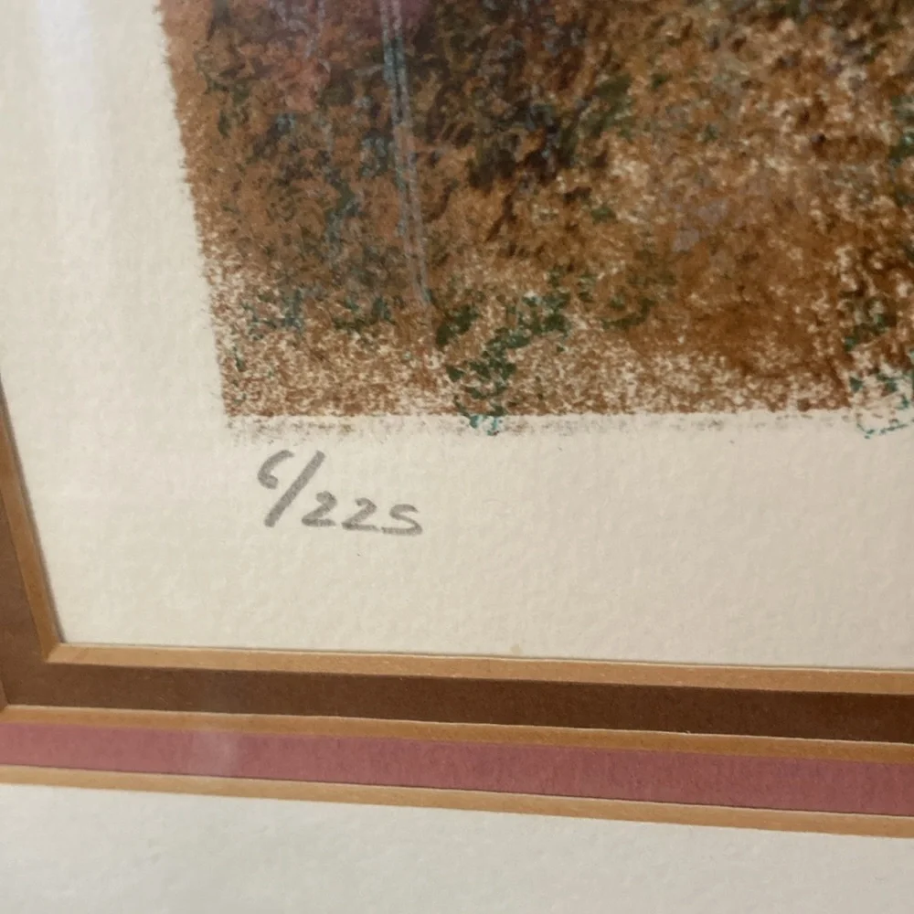 Framed Landscape Art Print by Pierre Mas  33”  X 27”